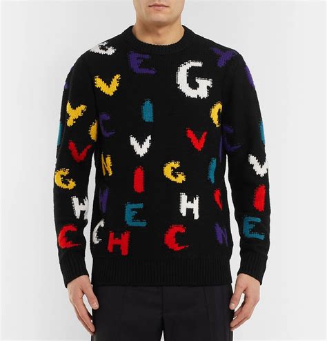 givenchy logo-intarsia wool sweater|Givenchy logo.